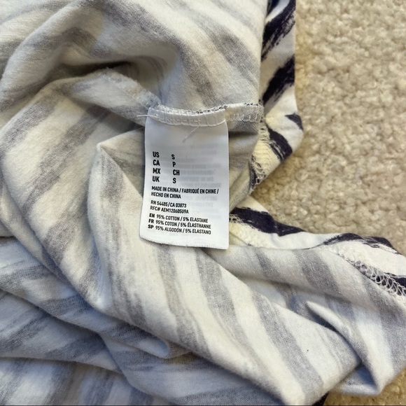 American Eagle Outfitters Striped Criss Cross Cutout Dress Womens S Stretch - Picture 4 of 8
